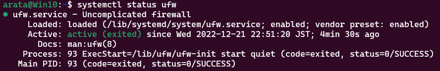 ststemctl status