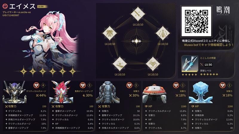 鳴潮】エイメス育成・ビルド紹介｜モチーフ武器は必要？火力比較で検証