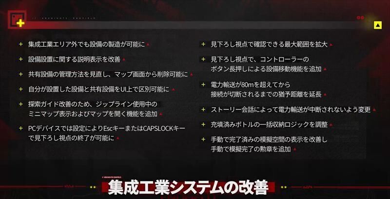 エンドフィールド　システム改善