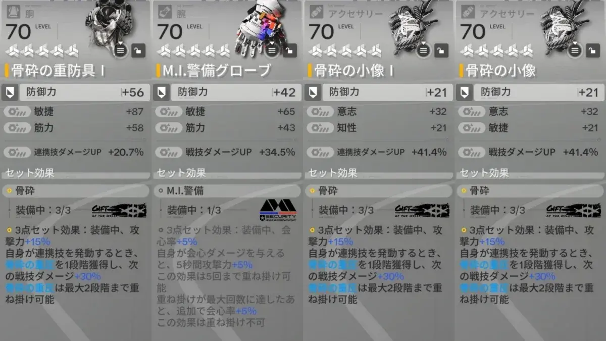エンドフィールド　タンタン　防具