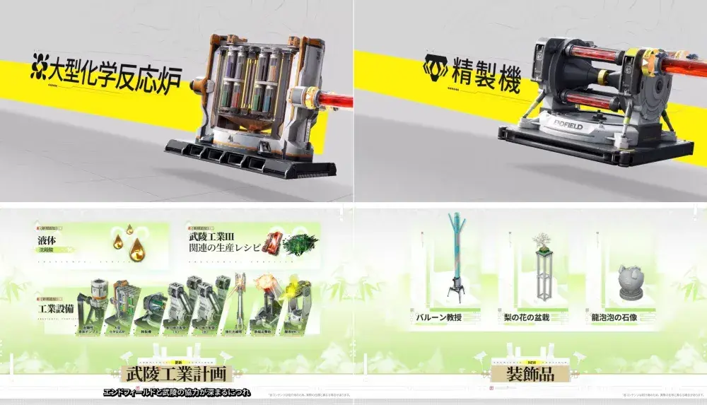 エンドフィールド　新設備　工業計画　装飾品