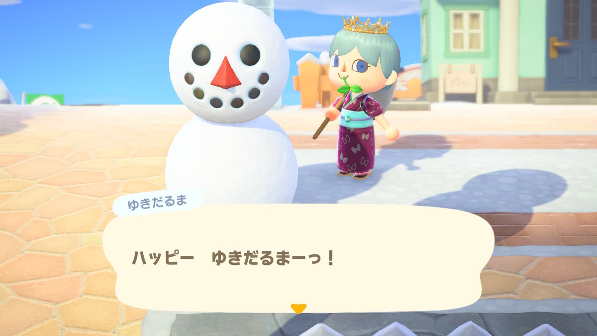 あつまれどうぶつの森×ウォーキング雪ダルマ(ホラーちょっと有り)苦手な方は回れ右で、お願いしますね。の画像