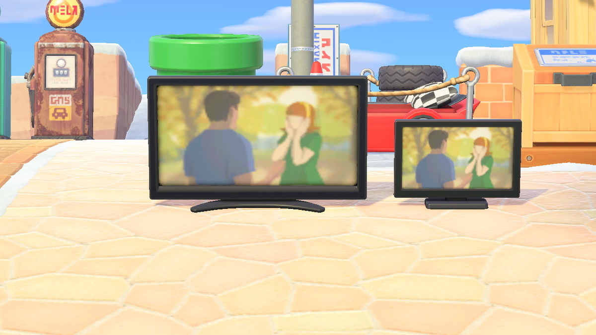 ニンテンドースイッチ あつまれどうぶつの森 家具のテレビは今回もいい感じですが‥の画像１ 