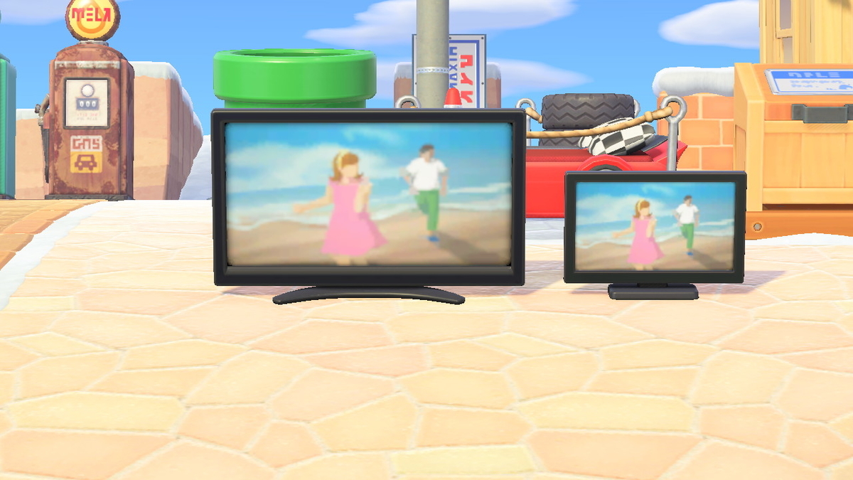 ニンテンドースイッチ あつまれどうぶつの森 家具のテレビは今回もいい感じですが‥の画像１ 