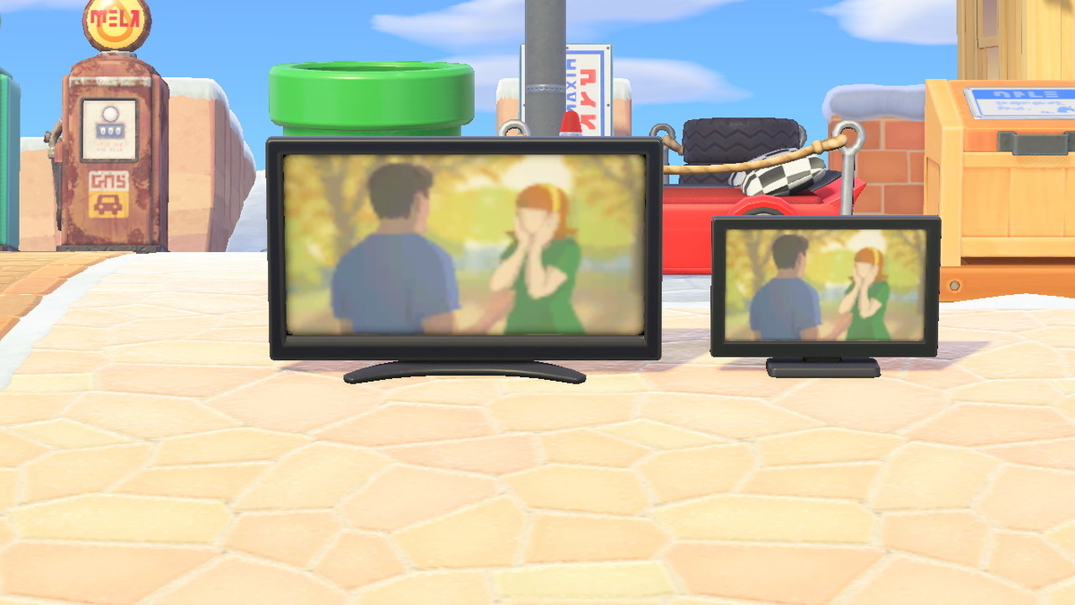ニンテンドースイッチ あつまれどうぶつの森 家具のテレビは今回もいい感じですが‥の画像１ 