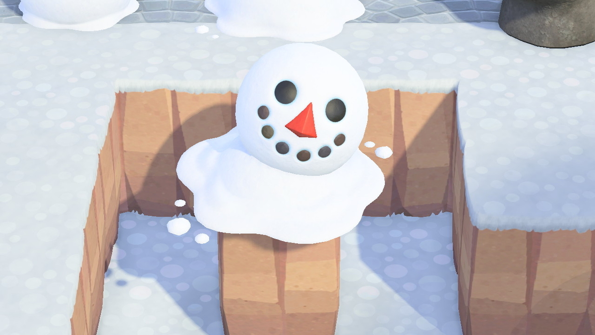 ニンテンドースイッチ あつまれどうぶつの森 雪だるま作り飽きた・・の画像