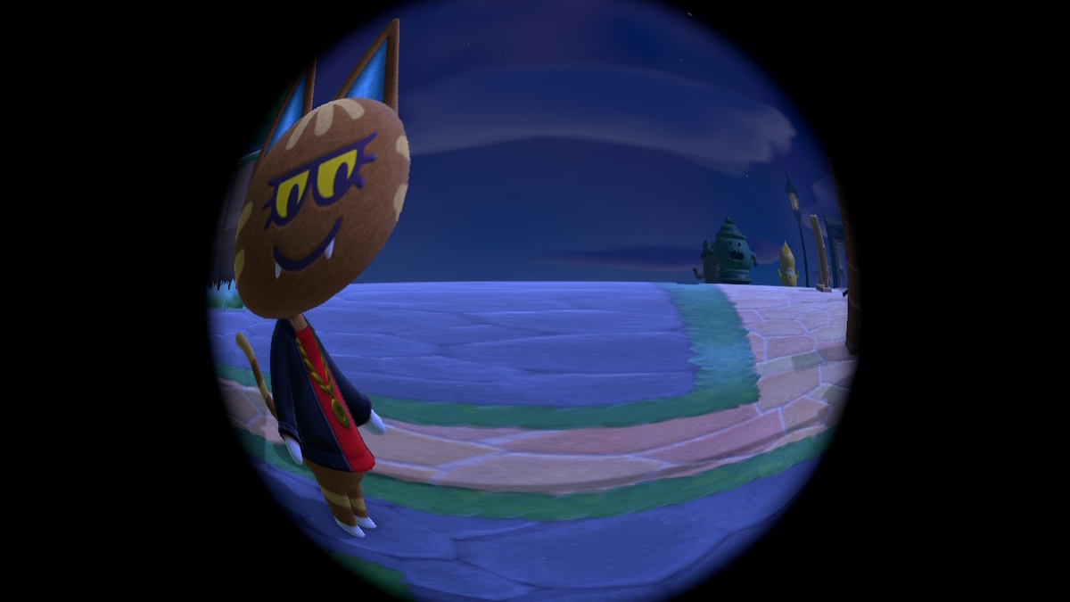 ニンテンドースイッチ あつまれどうぶつの森 ver.2.0.0で追加された、魚眼レンズがおもしろい！の画像