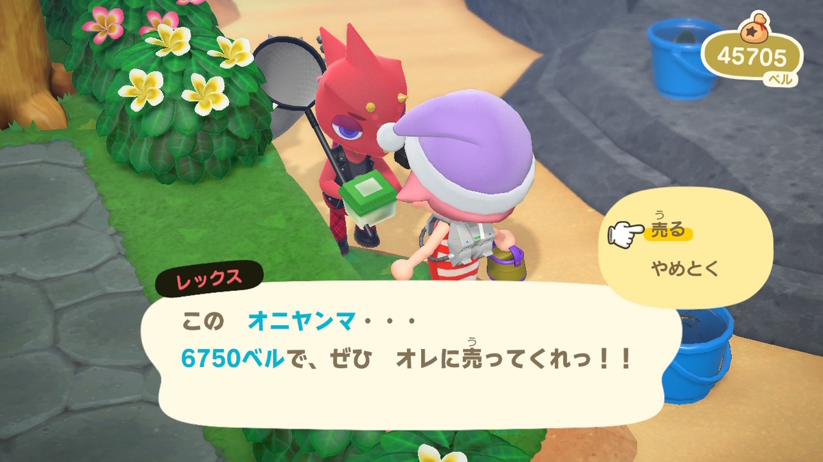ニンテンドースイッチ あつまれどうぶつの森Ver2.0.3 虫取り大会　レックスの画像