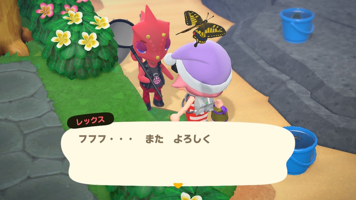 ニンテンドースイッチ あつまれどうぶつの森Ver2.0.3 虫取り大会　レックスの画像