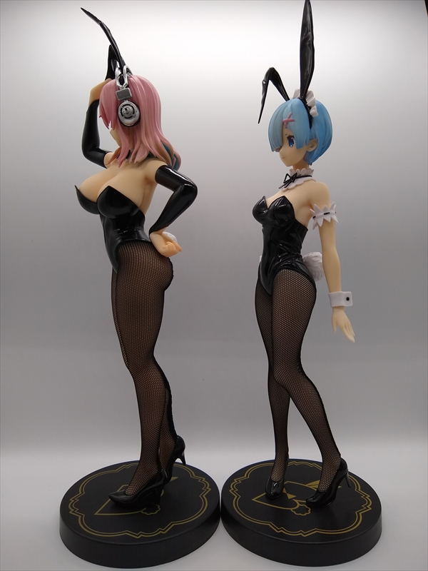 プライズフィギュア BiCute Bunnies Figure レム そに子 初音ミク 並べて撮影してみました。の画像１