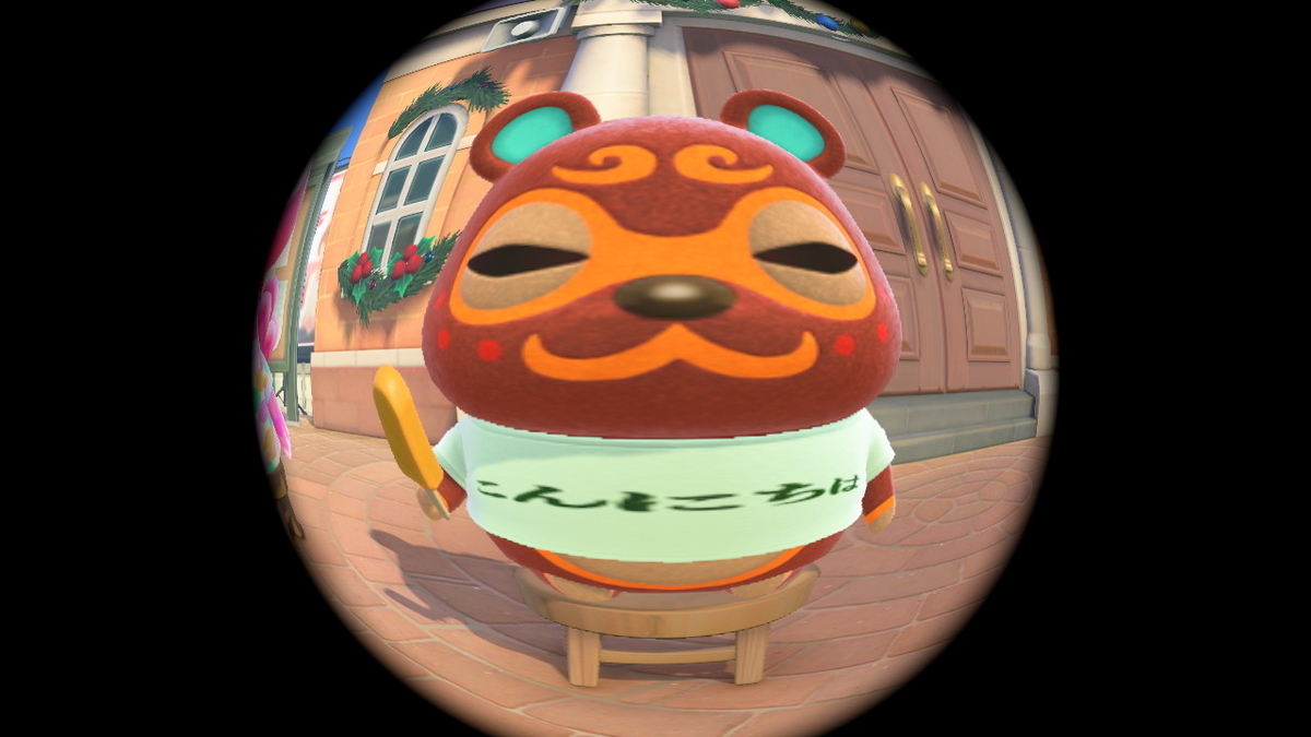 ニンテンドースイッチ あつまれ どうぶつの森 ver.2.0.4 椅子に座っていた住人（モサキチ フララ どぐろう）の画像３