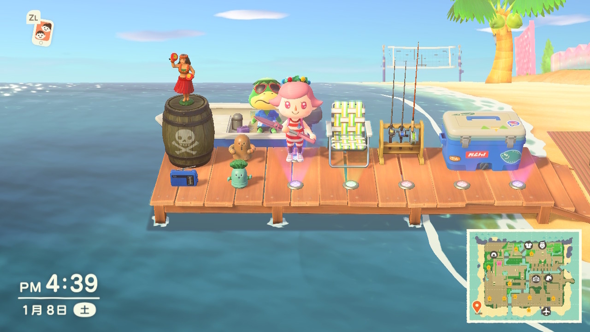 ニンテンドースイッチ あつまれどうぶつの森 Ver.2.0.4 釣り大会 参加中に島から脱走してみた!の画像