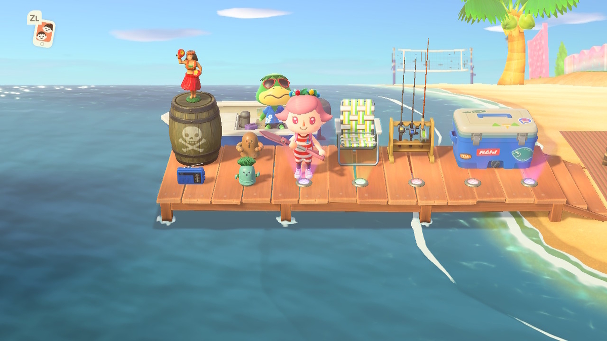 ニンテンドースイッチ あつまれどうぶつの森 Ver.2.0.4 釣り大会 参加中に島から脱走してみた!の画像