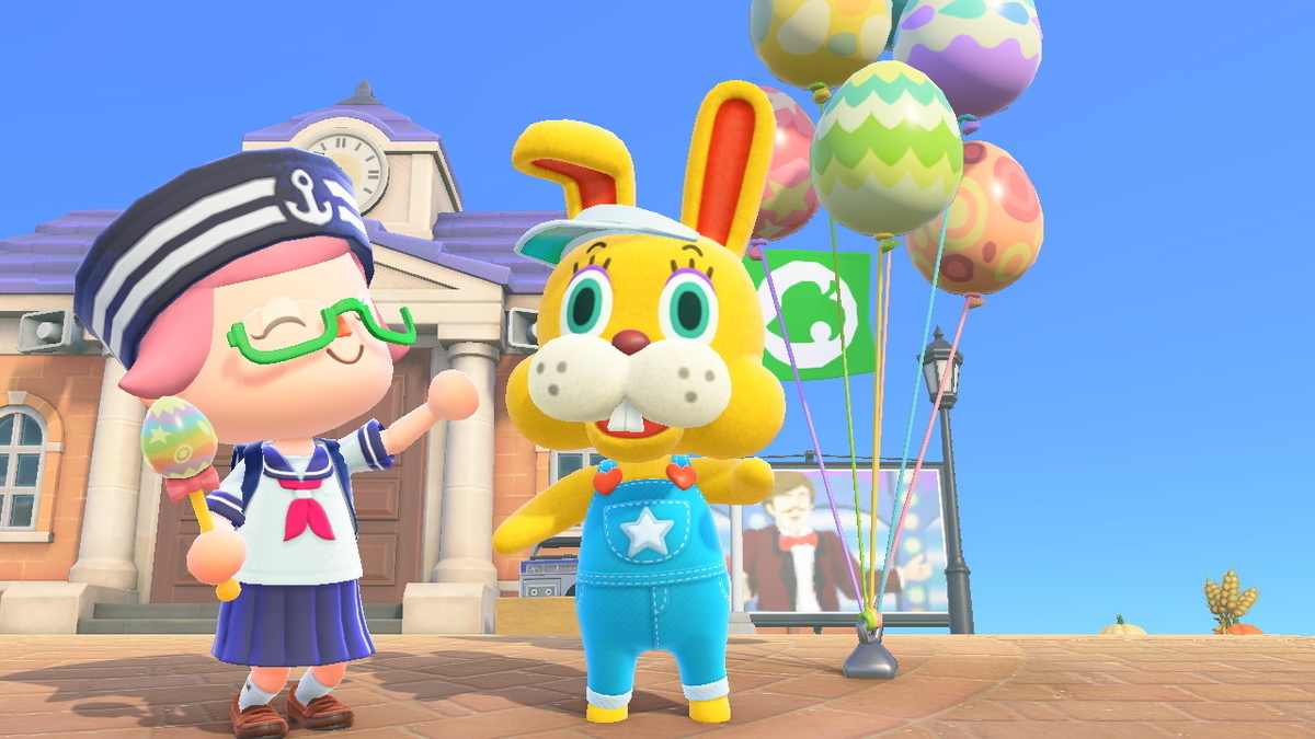 ニンテンドースイッチ あつまれどうぶつの森 Ver.2.0.5 2022年4月17日のイースターとぴょんたろうの画像3