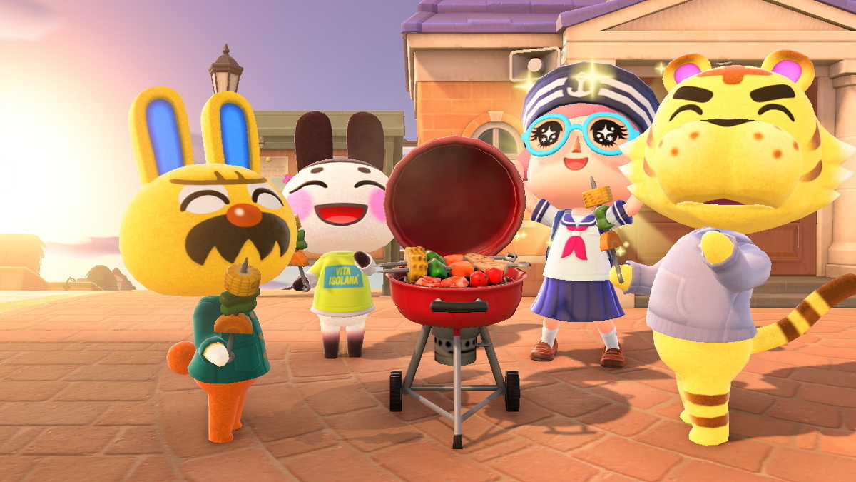 ニンテンドースイッチ あつまれどうぶつの森 Ver.2.0.5 住人の謎の食事会・・の画像