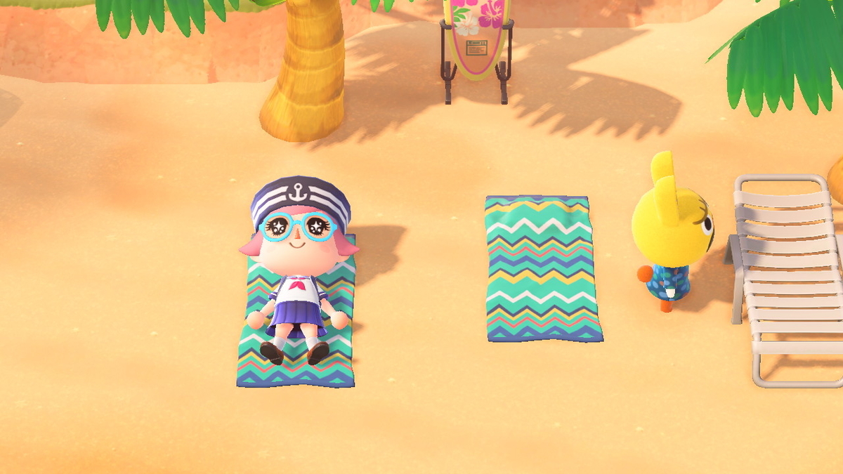 ニンテンドースイッチ あつまれどうぶつの森 Ver.2.0.5 寝ている振りをするモサキチさんの画像