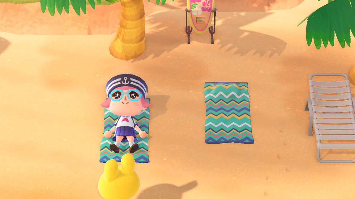 ニンテンドースイッチ あつまれどうぶつの森 Ver.2.0.5 寝ている振りをするモサキチさんの画像