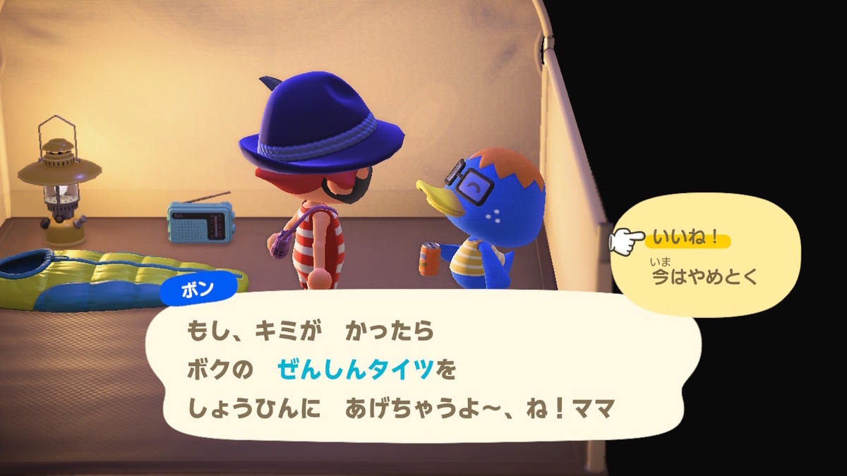 ニンテンドースイッチ あつまれどうぶつの森 キャンプ場 19回目の画像
