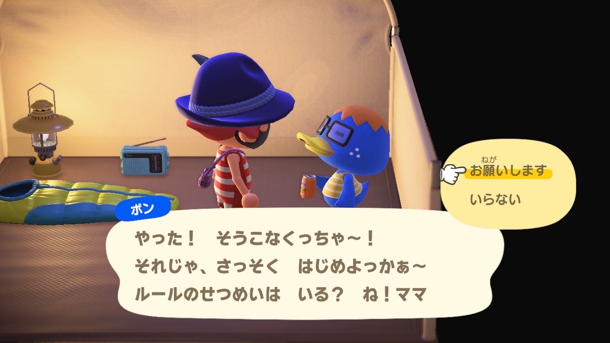 ニンテンドースイッチ あつまれどうぶつの森 キャンプ場 19回目の画像