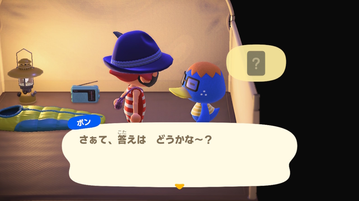 ニンテンドースイッチ あつまれどうぶつの森 キャンプ場 19回目の画像