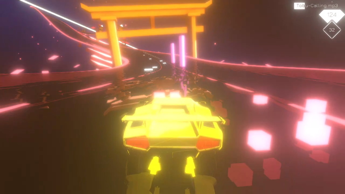 ニンテンドースイッチ ミュージックレーサー（デモ）プレイしてみた！の画像