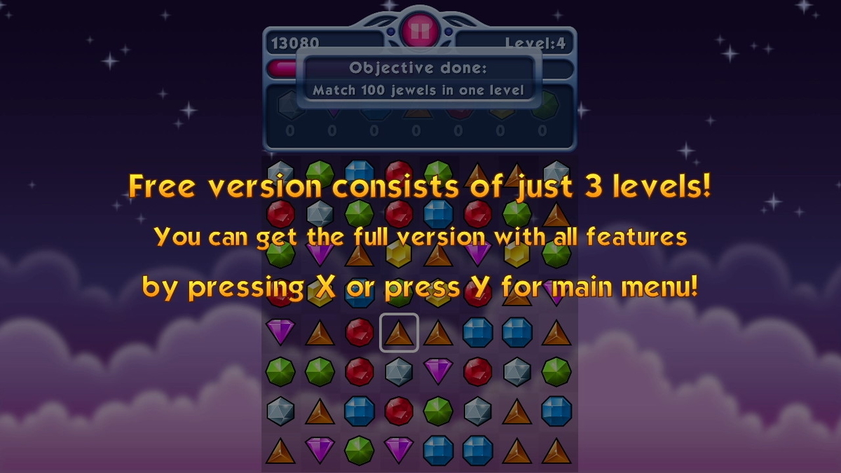 ニンテンドースイッチ Jewel Fever 2 Demoをプレイしてみました！の画像