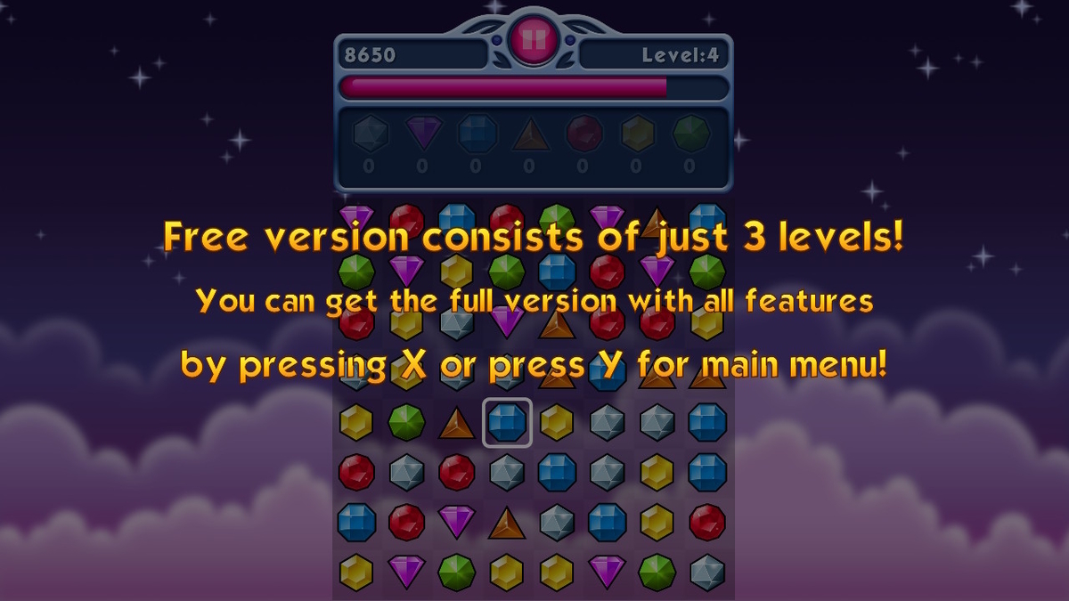 ニンテンドースイッチ Jewel Fever 2 Demoをプレイしてみました！の画像