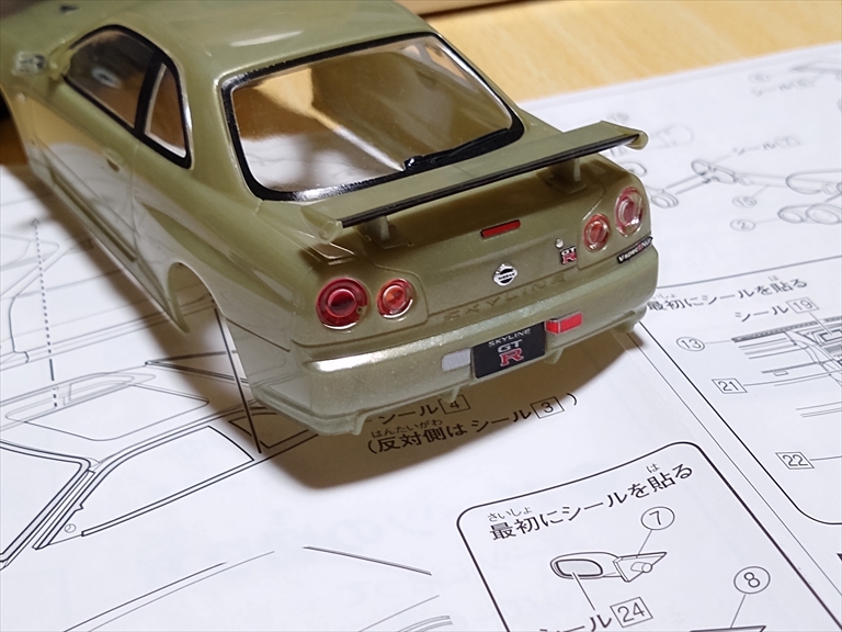 （レビュー）楽プラ ニッサン R34 スカイライン GT-R ニュル/ミレ二アムジェイド作ってみました！の画像