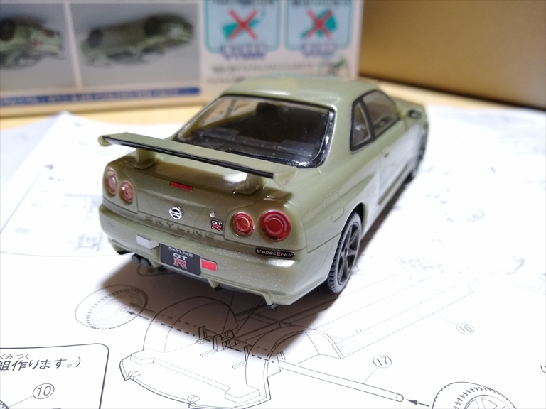 （レビュー）楽プラ ニッサン R34 スカイライン GT-R ニュル/ミレ二アムジェイド作ってみました！の画像