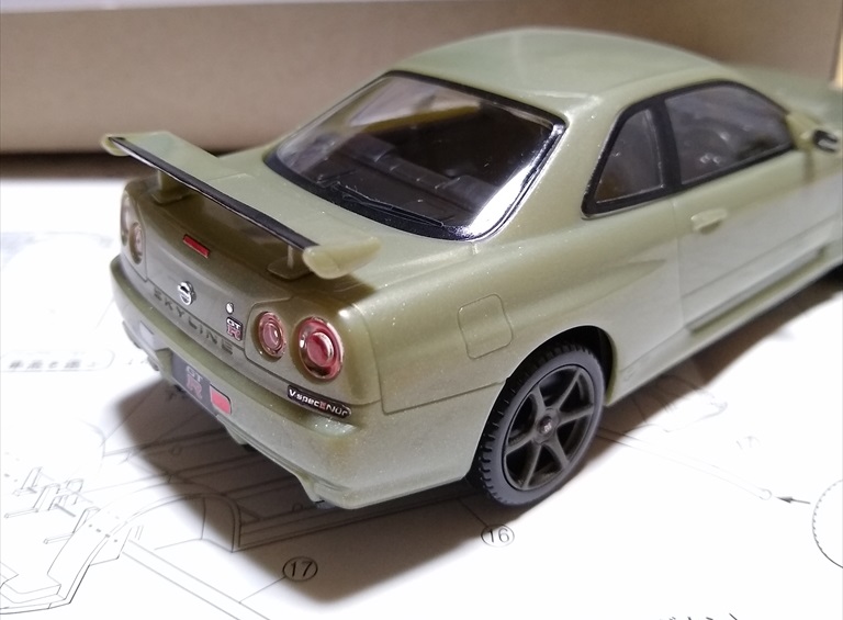 （レビュー）楽プラ ニッサン R34 スカイライン GT-R ニュル/ミレ二アムジェイド作ってみました！の画像