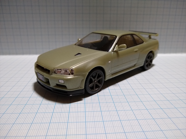 (レビュー)楽プラ アオシマ ザ・スナップ キット ニッサン R34 スカイライン GT-R ニュル/ミレニアムジェイドの画像