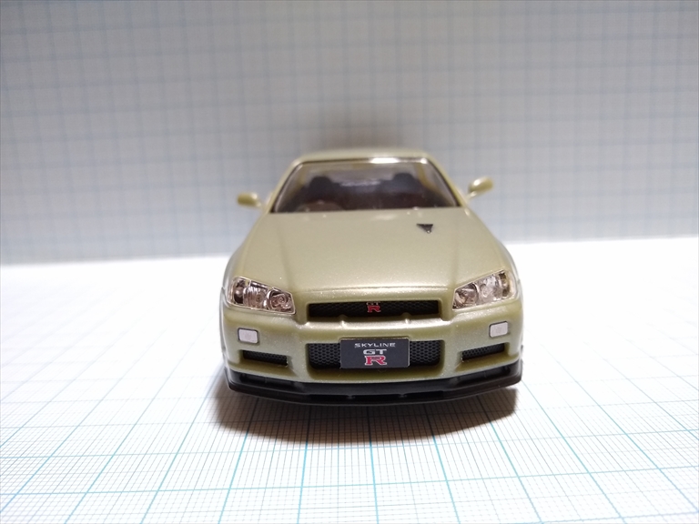 (レビュー)楽プラ アオシマ ザ・スナップ キット ニッサン R34 スカイライン GT-R ニュル/ミレニアムジェイドの画像