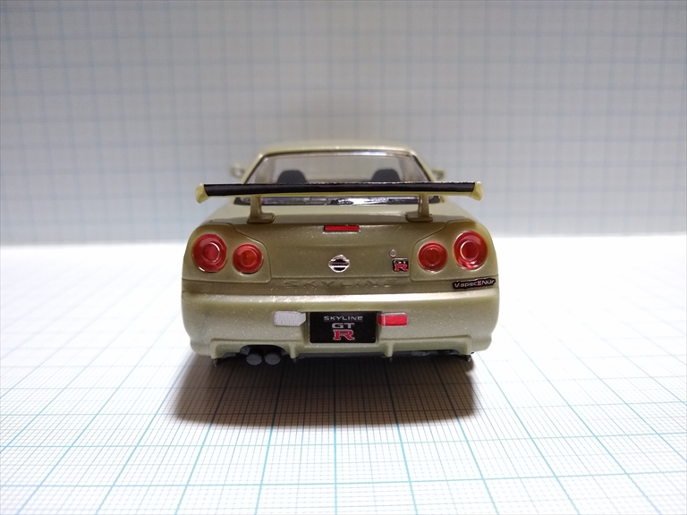 (レビュー)楽プラ アオシマ ザ・スナップ キット ニッサン R34 スカイライン GT-R ニュル/ミレニアムジェイドの画像