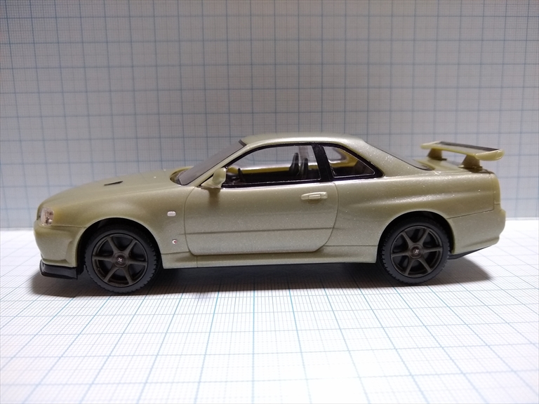 (レビュー)楽プラ アオシマ ザ・スナップ キット ニッサン R34 スカイライン GT-R ニュル/ミレニアムジェイドの画像