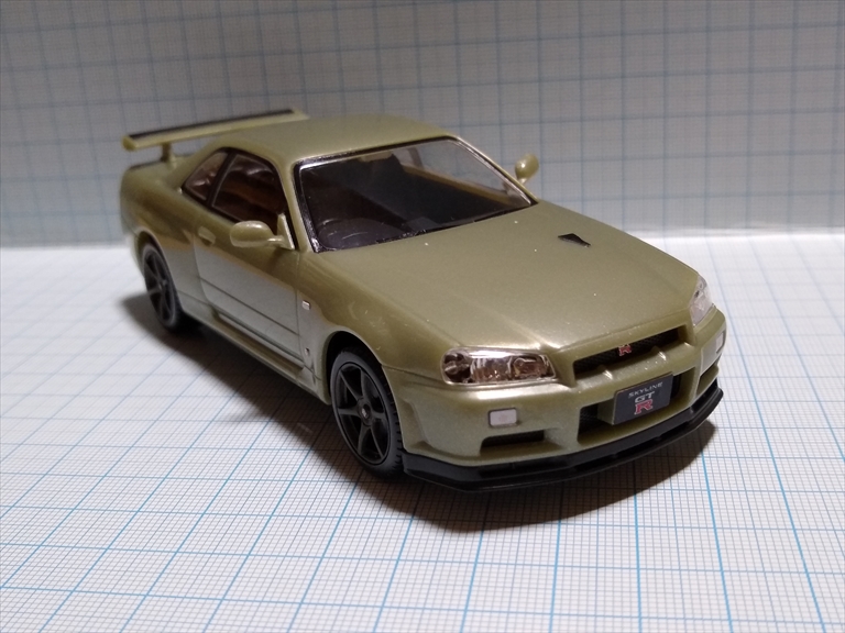 (レビュー)楽プラ アオシマ ザ・スナップ キット ニッサン R34 スカイライン GT-R ニュル/ミレニアムジェイドの画像