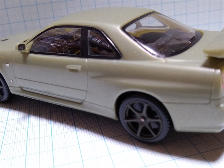 (レビュー)楽プラ アオシマ ザ・スナップ キット ニッサン R34 スカイライン GT-R ニュル/ミレニアムジェイドの画像