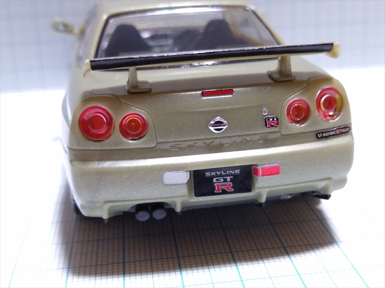 (レビュー)楽プラ アオシマ ザ・スナップ キット ニッサン R34 スカイライン GT-R ニュル/ミレニアムジェイドの画像