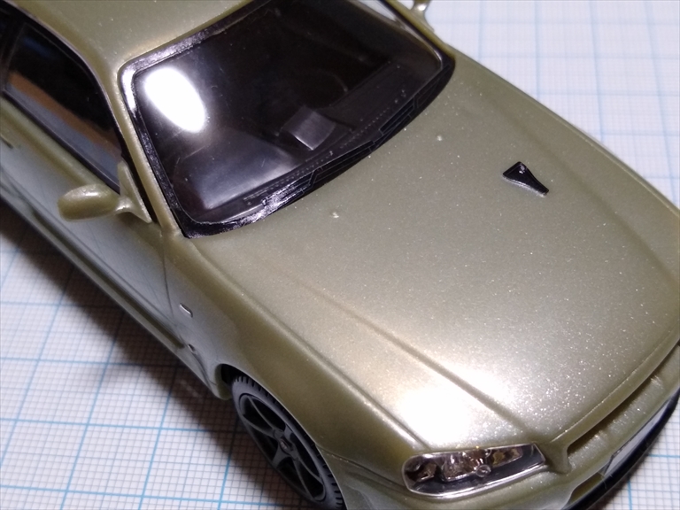 (レビュー)楽プラ アオシマ ザ・スナップ キット ニッサン R34 スカイライン GT-R ニュル/ミレニアムジェイドの画像