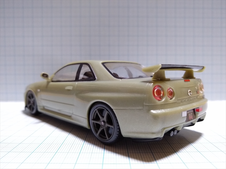 (レビュー)楽プラ アオシマ ザ・スナップ キット ニッサン R34 スカイライン GT-R ニュル/ミレニアムジェイドの画像