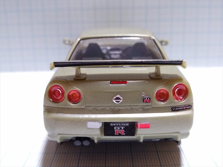 (レビュー)楽プラ アオシマ ザ・スナップ キット ニッサン R34 スカイライン GT-R ニュル/ミレニアムジェイドの画像