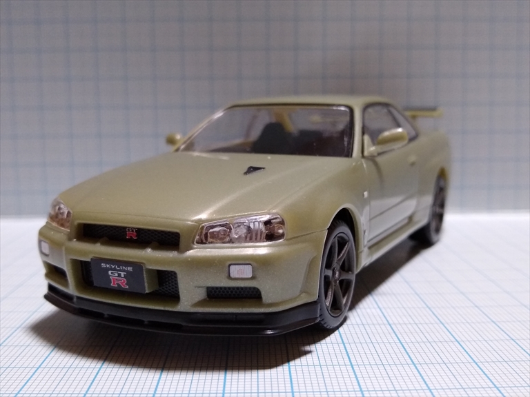 (レビュー)楽プラ アオシマ ザ・スナップ キット ニッサン R34 スカイライン GT-R ニュル/ミレニアムジェイドの画像