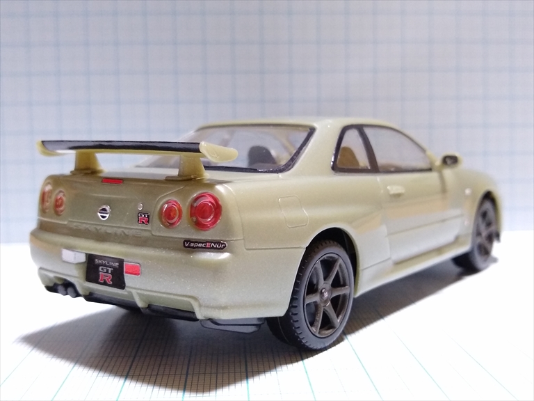 (レビュー)楽プラ アオシマ ザ・スナップ キット ニッサン R34 スカイライン GT-R ニュル/ミレニアムジェイドの画像
