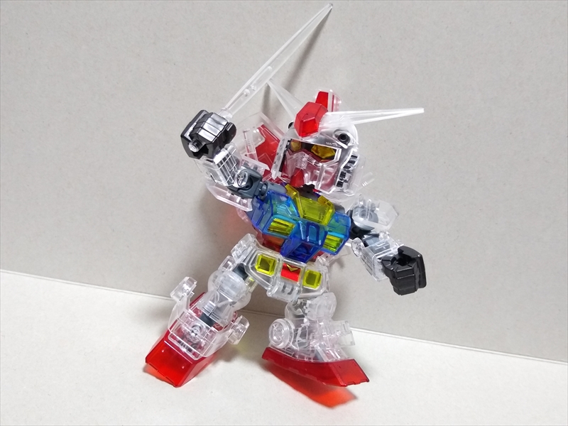 (レビュー)SDガンダム クロスシルエット ガンダムベース限定 RX-78-2ガンダム【クリアカラー】の画像