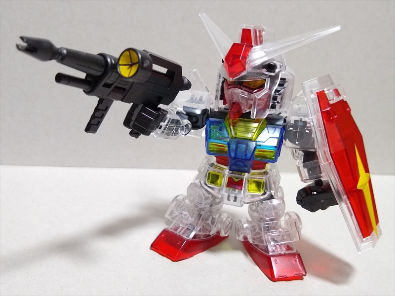 (レビュー)SDガンダム クロスシルエット ガンダムベース限定 RX-78-2ガンダム【クリアカラー】の画像