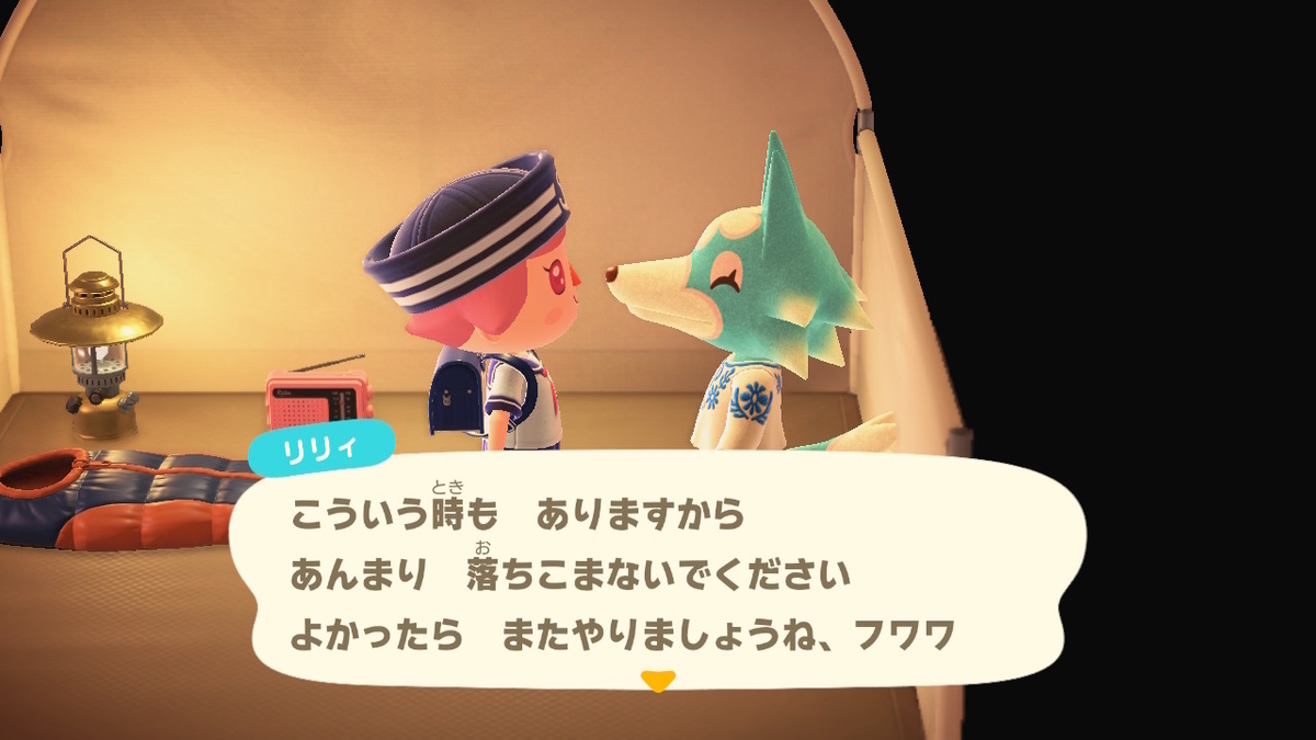 ニンテンドースイッチ あつまれどうぶつの森 キャンプ場 47回目の画像