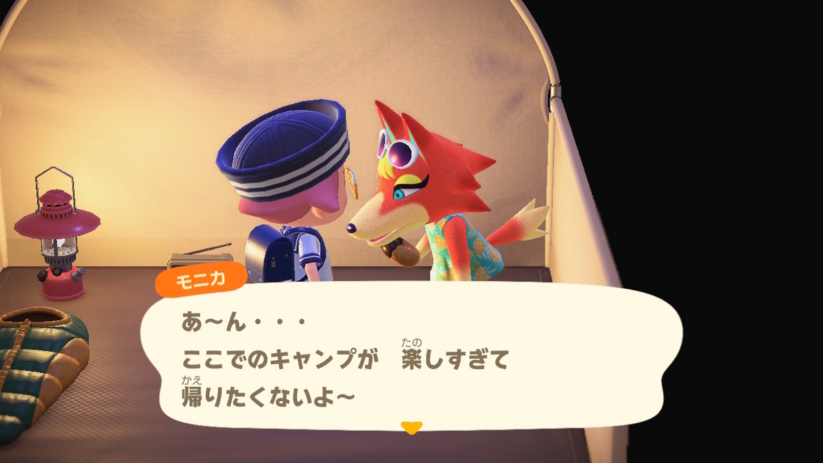 ニンテンドースイッチ あつまれどうぶつの森 キャンプ場 49回目の画像