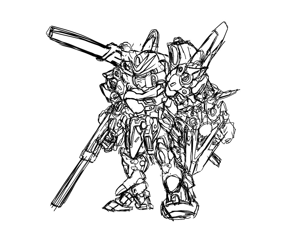 おえかき工房！色んなキャラクター編 8ページ（v2アサルトバスターガンダム）の画像