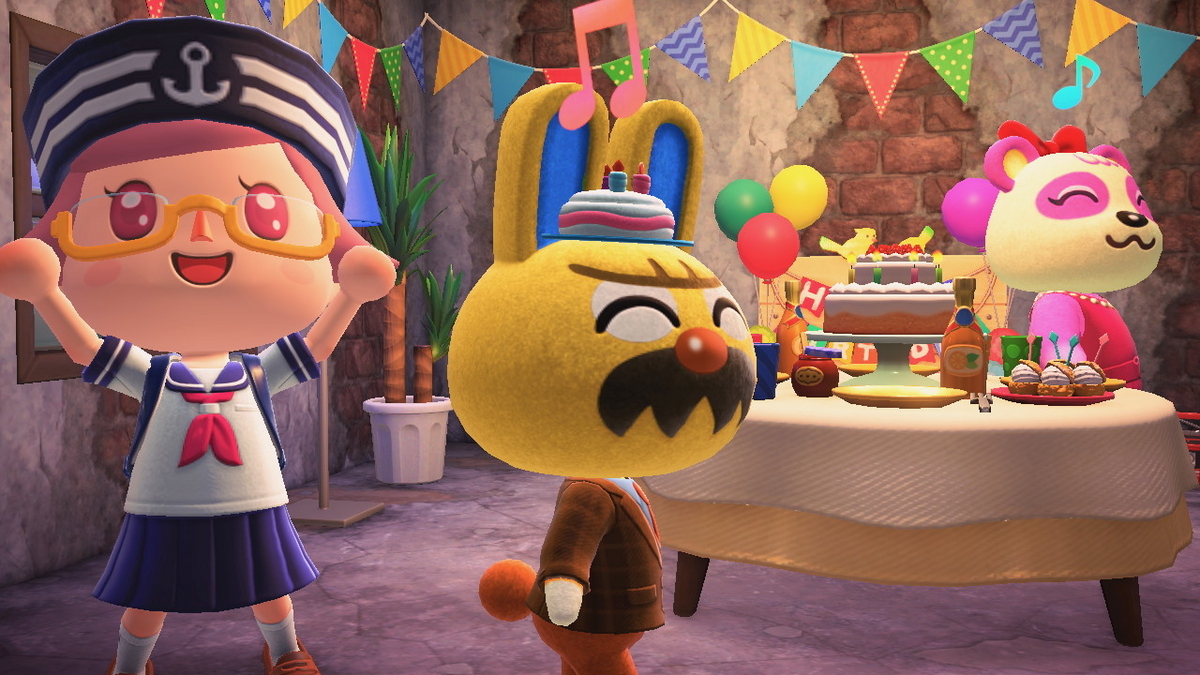 あつまれ どうぶつの森 ver.2.0.6 モサキチさんのお誕生日を今更しょうかい‥(;´∀｀)の画像