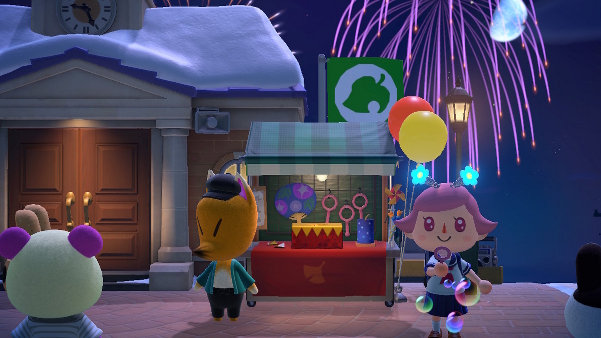 あつまれ どうぶつの森　2023年の花火大会で、つねきちさんのくじを引く！の画像
