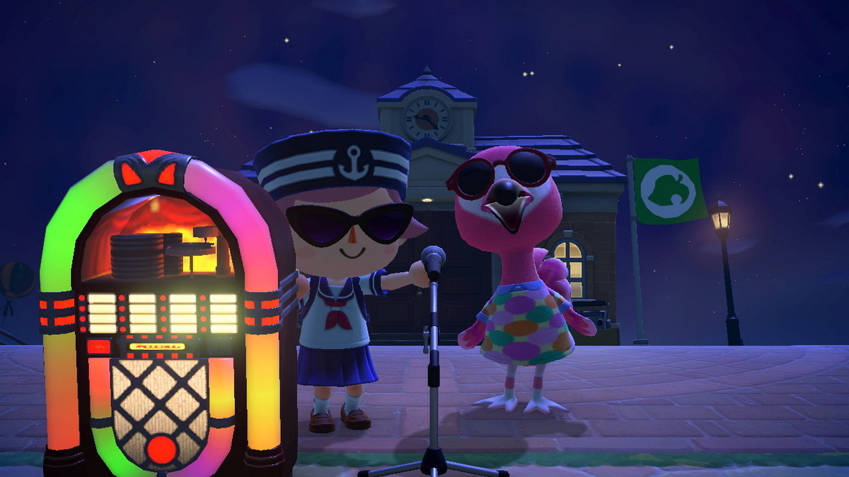 あつまれどうぶつの森 フララさんと夜の練習！！の画像